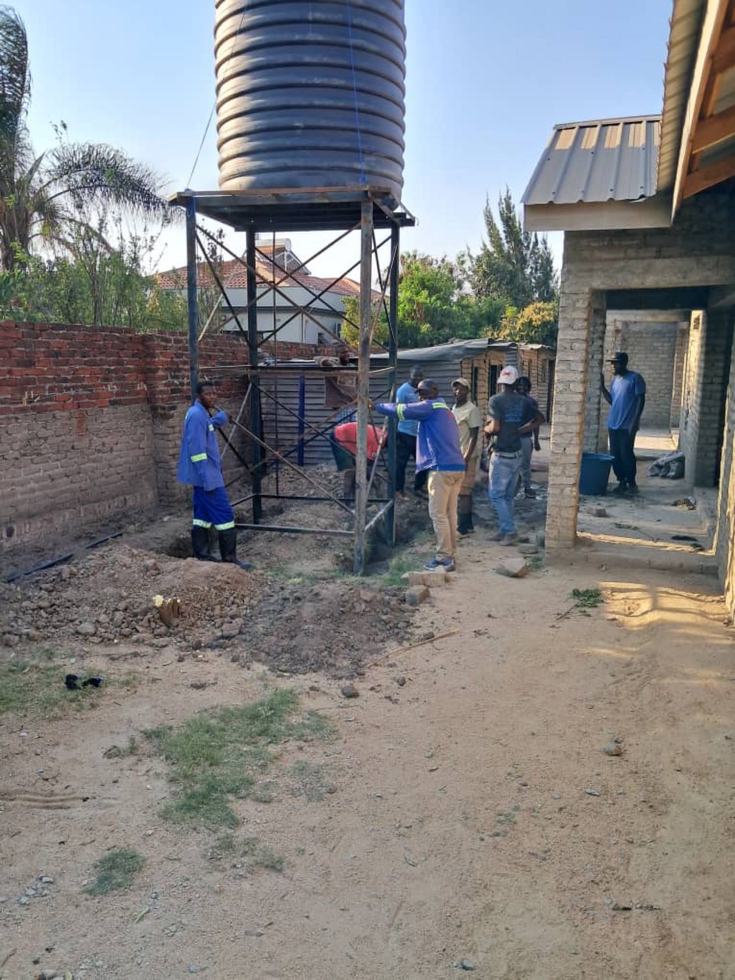 Water tank installation project